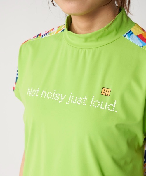 Loudmouth(ラウドマウス)の「LOUDMOUTH/ラウドマウス ゴルフウェア 吸汗速乾 UV 接触冷感 ストレッチ 柄 無地モックネックシャツ(シャツ/ブラウス・レディース・オレンジ/ライトイエロー/ブラック/ホワイト・S/LL/M/L)」の11枚目の写真