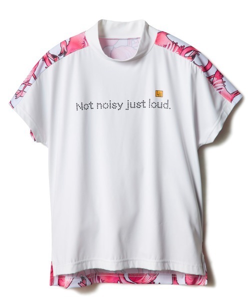 Loudmouth(ラウドマウス)の「LOUDMOUTH/ラウドマウス ゴルフウェア 吸汗速乾 UV 接触冷感 ストレッチ 柄 無地モックネックシャツ(シャツ/ブラウス・レディース・オレンジ/ライトイエロー/ブラック/ホワイト・S/LL/M/L)」の16枚目の写真