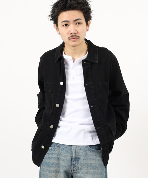 BENCH(ベンチ)の「Bench DENIM JKT デニムトラッカージャケットミディアムインディゴ(デニムジャケット・メンズ・ライトインディゴブルー/ブラック・XL/L/M)」の1枚目の写真