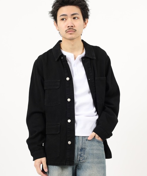 BENCH(ベンチ)の「Bench DENIM JKT デニムトラッカージャケットミディアムインディゴ(デニムジャケット・メンズ・ライトインディゴブルー/ブラック・XL/L/M)」の5枚目の写真