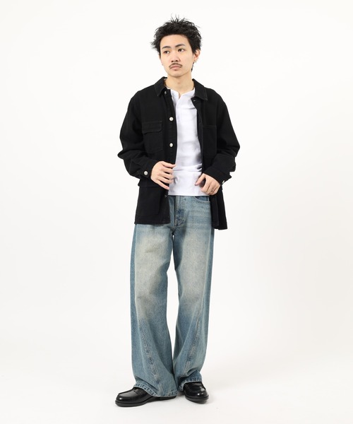 BENCH(ベンチ)の「Bench DENIM JKT デニムトラッカージャケットミディアムインディゴ(デニムジャケット・メンズ・ライトインディゴブルー/ブラック・XL/L/M)」の6枚目の写真