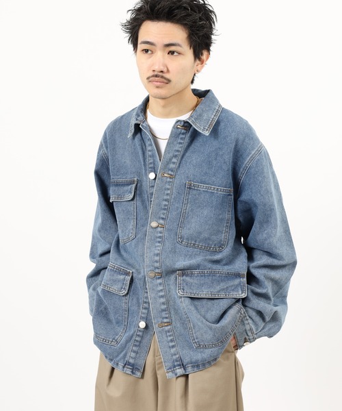 BENCH(ベンチ)の「Bench DENIM JKT デニムトラッカージャケットミディアムインディゴ(デニムジャケット・メンズ・ライトインディゴブルー/ブラック・XL/L/M)」の15枚目の写真