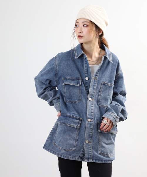 BENCH(ベンチ)の「Bench DENIM JKT デニムトラッカージャケットミディアムインディゴ(デニムジャケット・メンズ・ライトインディゴブルー/ブラック・XL/L/M)」の21枚目の写真