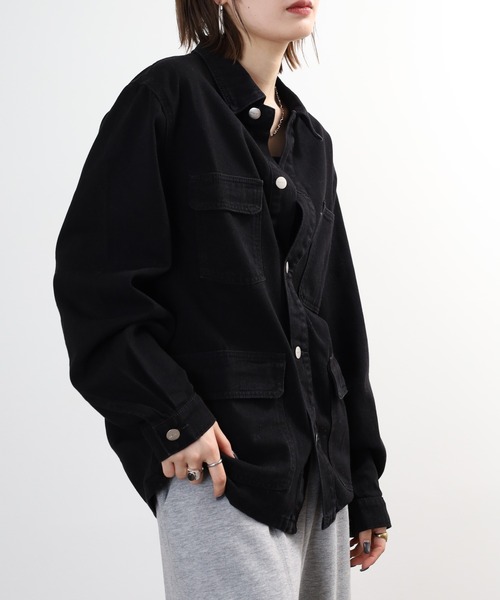 BENCH(ベンチ)の「Bench DENIM JKT デニムトラッカージャケットミディアムインディゴ(デニムジャケット・メンズ・ライトインディゴブルー/ブラック・XL/L/M)」の11枚目の写真