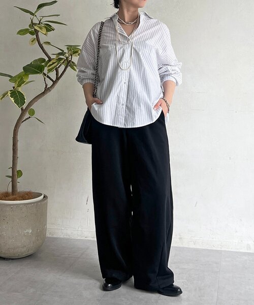 un dix cors（アンディコール）の「バックライン切替シャツ（シャツ/ブラウス・レディース・サックスブルー/ホワイト/ネイビー/オフホワイト・FREE）」の9枚目の写真