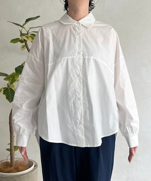 un dix cors（アンディコール）の「バックライン切替シャツ（シャツ/ブラウス・レディース・サックスブルー/ホワイト/ネイビー/オフホワイト・FREE）」の20枚目の写真