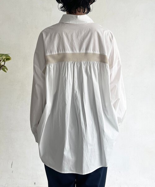 un dix cors（アンディコール）の「バックライン切替シャツ（シャツ/ブラウス・レディース・サックスブルー/ホワイト/ネイビー/オフホワイト・FREE）」の22枚目の写真