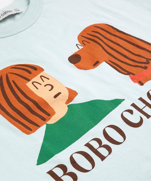 BOBO CHOSES(ボボショーズ)の「Friends In A Pickle 半袖Tシャツ【キッズ】(Tシャツ/カットソー・キッズ・スカイブルー・130/120/110/100)」の2枚目の写真