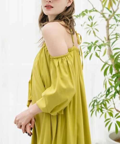 RETRO GIRL(レトロガール)の「バルーン2wayオフショルOP(ワンピース・レディース・ブラック/イエロー/ナチュラル・FREE)」の20枚目の写真
