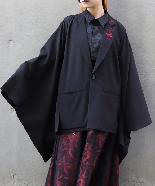 蝶刺繍和袖テーラードジャケット（テーラードジャケット）｜REZEN