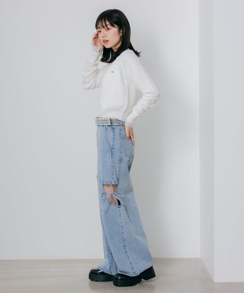 Heather(ヘザー)の「カップ付きレースカットソー 661899(Tシャツ/カットソー・レディース・オフホワイト/ホワイト系その他/グレー・S/M)」の20枚目の写真