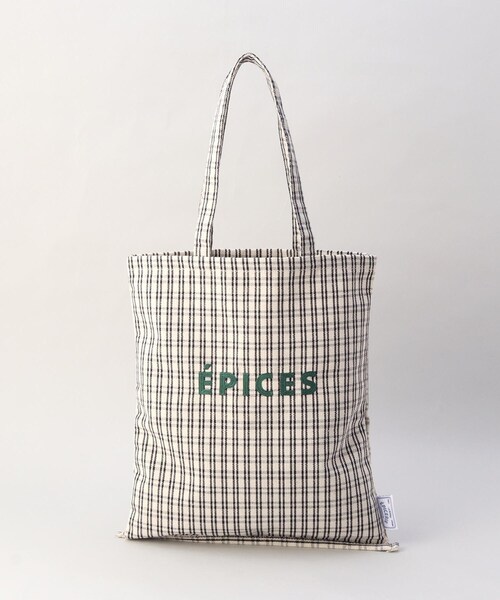 212 KITCHEN STORE(トゥワントゥキッチンストア)の「フレンチエピスリーマルシェトート CHECK/BLACK(エコバッグ/サブバッグ・レディース・その他・00)」の1枚目の写真