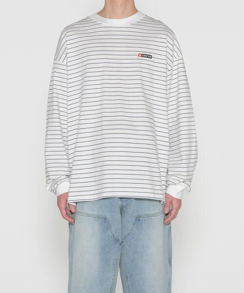 LOTTO（ロット）の「LOTTO　FINE BORDER LONG-SLEEVE T-SHIRTS（Tシャツ/カットソー・メンズ・ブラック/ホワイト・MEDIUM/LARGE/X-LARGE/XX-LARGE）」の3枚目の写真