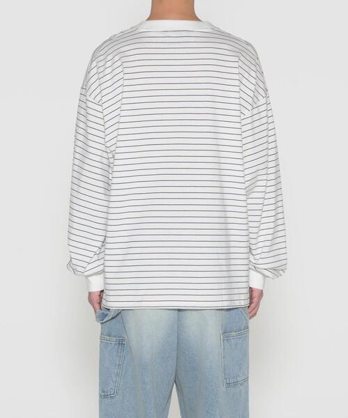 LOTTO（ロット）の「LOTTO　FINE BORDER LONG-SLEEVE T-SHIRTS（Tシャツ/カットソー・メンズ・ブラック/ホワイト・MEDIUM/LARGE/X-LARGE/XX-LARGE）」の5枚目の写真