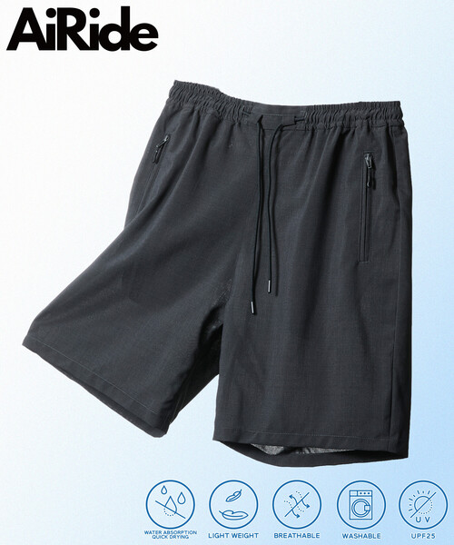 FREAK'S STORE（フリークスストア）の「限定展開 AiRide/エアライド ポケッタブル イージーショーツ/吸水速乾/UVカット（その他パンツ・メンズ・チャコールグレー/ベージュ/グレー系その他/ブラック・MEDIUM/SMALL/LARGE）」の3枚目の写真