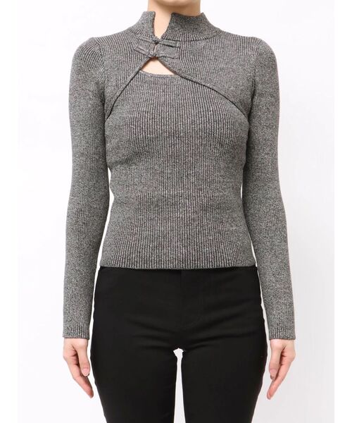 MURUA（ムルーア）の「チャイナタイトニット（ニット/セーター・レディース・ブラック/ブルー/グレー・FREE）」の12枚目の写真