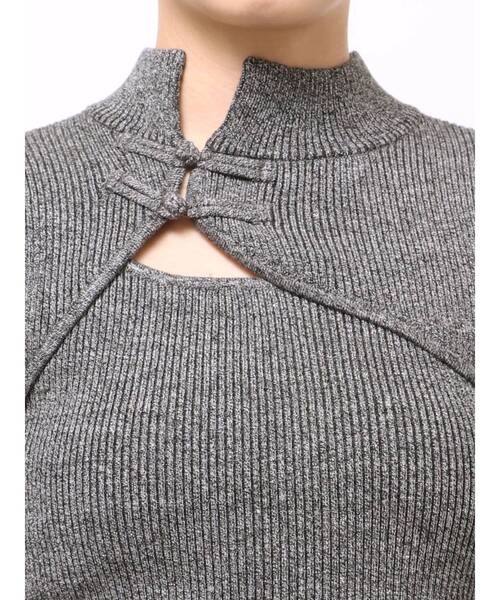 MURUA（ムルーア）の「チャイナタイトニット（ニット/セーター・レディース・ブラック/ブルー/グレー・FREE）」の15枚目の写真