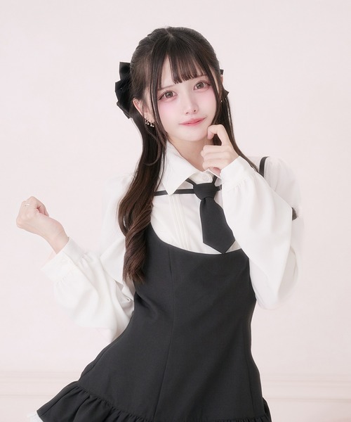 Pal elfy(パルエルフィー)の「ピンタックブラウス(シャツ/ブラウス・レディース・オフホワイト/ピンク/ブラック・フリー)」の2枚目の写真