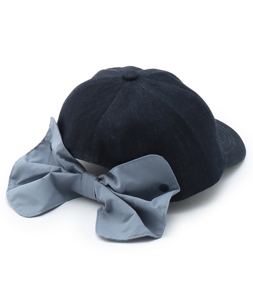 petit main（プティマイン）の「【UV加工】日よけリボンキャップ（キャップ・キッズ・オフホワイト/ライトピンク/ブルー/ベージュ・50cm/54cm/52cm）」の12枚目の写真