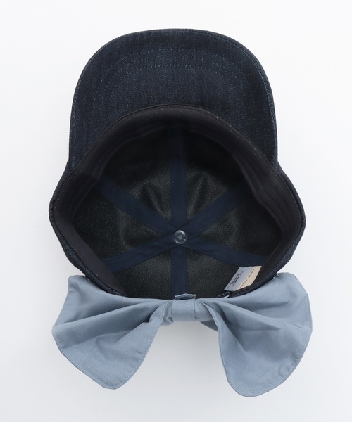 petit main（プティマイン）の「【UV加工】日よけリボンキャップ（キャップ・キッズ・オフホワイト/ライトピンク/ブルー/ベージュ・50cm/54cm/52cm）」の18枚目の写真