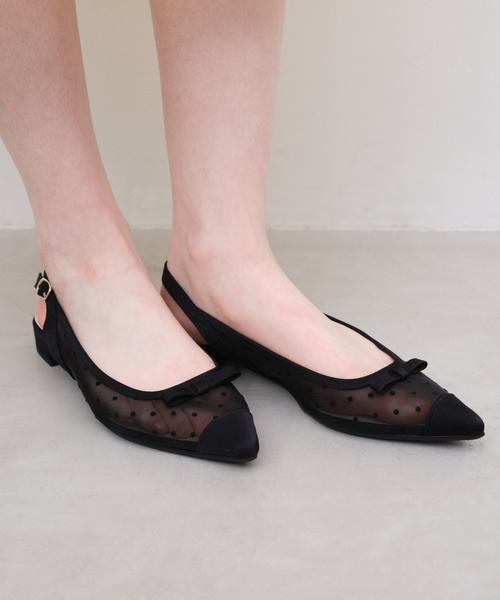 Launa lea(ラウナレア)の「【26春夏新作】ポインテッドトゥチュールバックベルトパンプス(0621)(パンプス・レディース・シルバー/ブラック/ミント/シルバー系その他・25.5cm/25.0cm/23.5cm/23.0cm/22.5cm/22.0cm/24.5cm/24.0cm)」の1枚目の写真