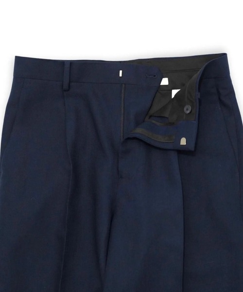 ATON】 TWIST WOOL LINEN STANDARD PANTS（スラックス）｜ATON