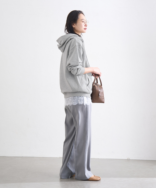 JOURNAL STANDARD（ジャーナルスタンダード）の「NYC JS ZIP HOODIE（パーカー・レディース・ライトグレー/チャコールグレー・FREE）」の6枚目の写真