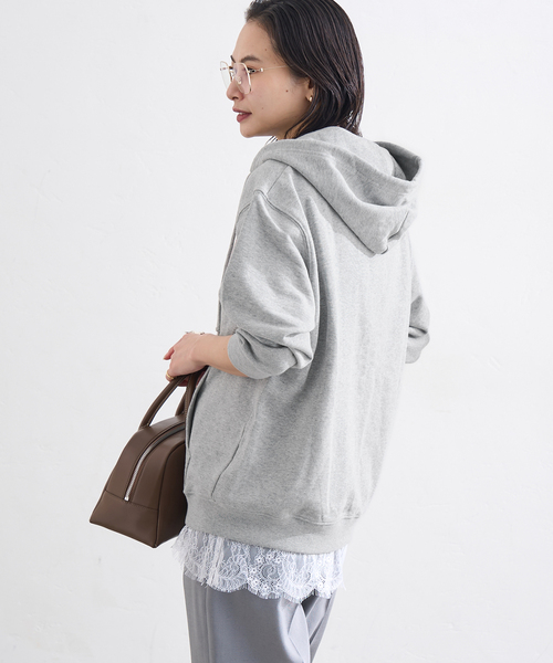 JOURNAL STANDARD（ジャーナルスタンダード）の「NYC JS ZIP HOODIE（パーカー・レディース・ライトグレー/チャコールグレー・FREE）」の10枚目の写真