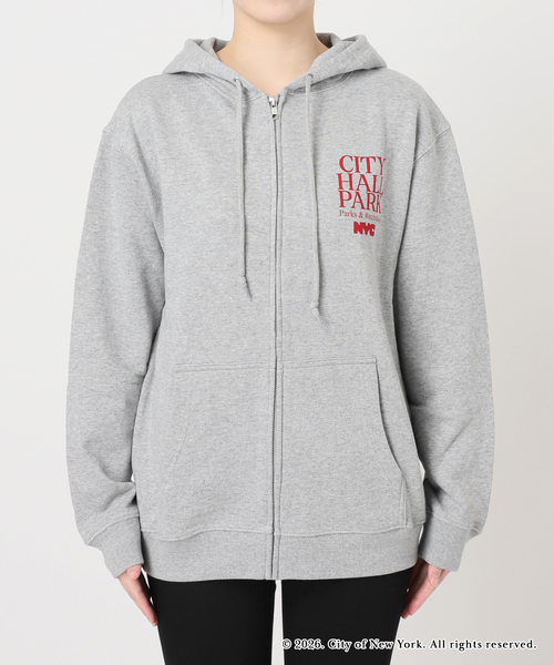 JOURNAL STANDARD（ジャーナルスタンダード）の「NYC JS ZIP HOODIE（パーカー・レディース・ライトグレー/チャコールグレー・FREE）」の17枚目の写真