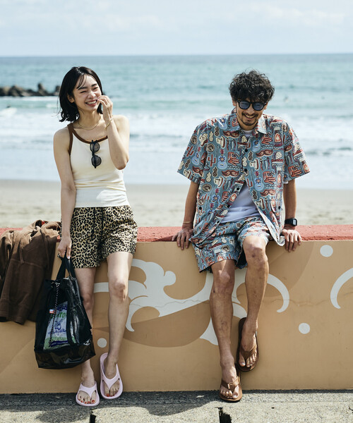 FREAK'S STORE(フリークスストア)の「【Beach & Festival】 2WAY メッシュクリアバッグ/ナップサック(バックパック/リュック・レディース・レオパード/ナチュラル/ブラック/ラベンダー・ONE SIZE)」の8枚目の写真
