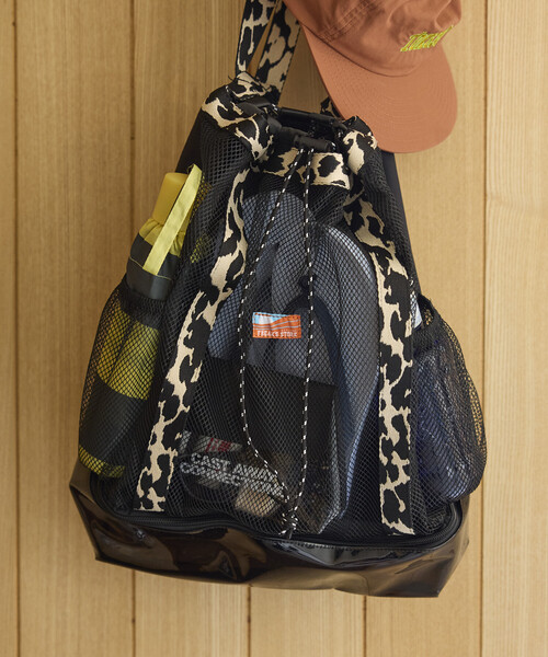 FREAK'S STORE(フリークスストア)の「【Beach & Festival】 2WAY メッシュクリアバッグ/ナップサック(バックパック/リュック・レディース・レオパード/ナチュラル/ブラック/ラベンダー・ONE SIZE)」の22枚目の写真