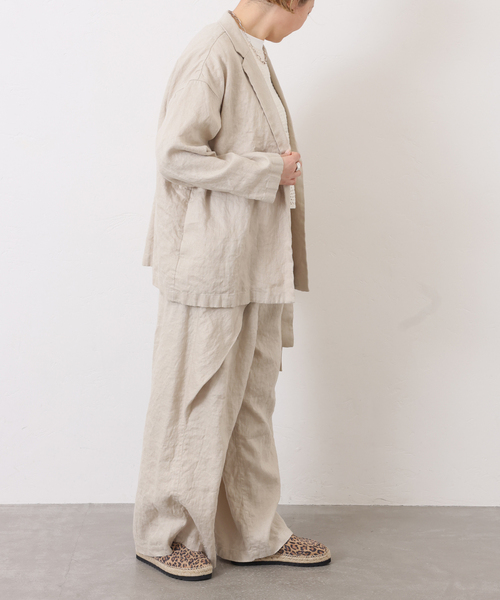 JOURNAL STANDARD LUXE（ジャーナルスタンダード　ラックス）の「フレンチリネンツイル ラップパンツ（その他パンツ・レディース・ベージュ/ブラック・FREE）」の14枚目の写真