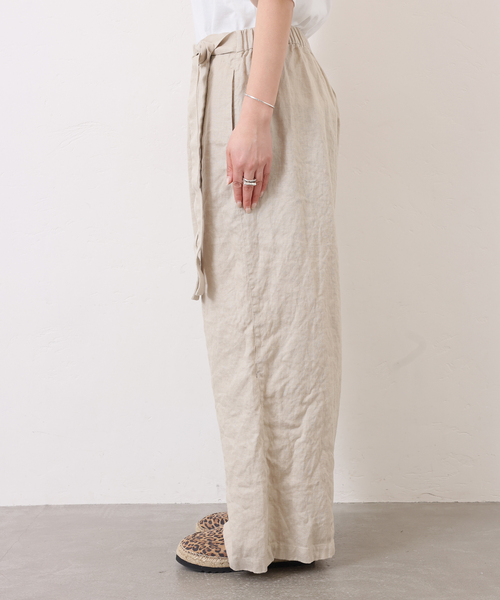 JOURNAL STANDARD LUXE（ジャーナルスタンダード　ラックス）の「フレンチリネンツイル ラップパンツ（その他パンツ・レディース・ベージュ/ブラック・FREE）」の16枚目の写真