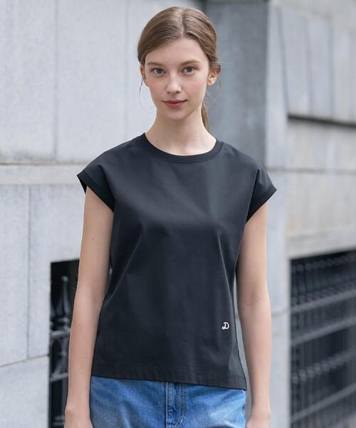 DRESSTERIOR（ドレステリア）の「【接触冷感／抗菌防臭／消臭】アイスクリアコットンフレンチスリーブT（Tシャツ/カットソー・レディース・ブラウン系その他/ブラック/ライトイエロー系/ベージュ/ダークグレー/ホワイト・38/36/34）」の14枚目の写真