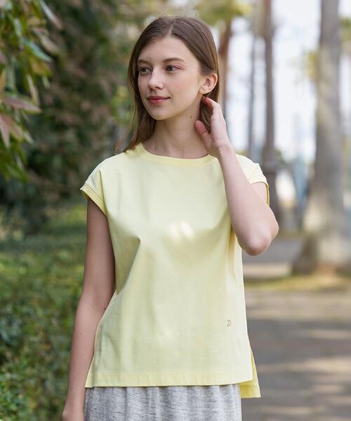 DRESSTERIOR（ドレステリア）の「【接触冷感／抗菌防臭／消臭】アイスクリアコットンフレンチスリーブT（Tシャツ/カットソー・レディース・ブラウン系その他/ブラック/ライトイエロー系/ベージュ/ダークグレー/ホワイト・38/36/34）」の16枚目の写真
