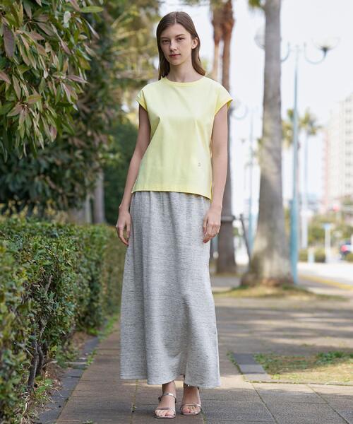DRESSTERIOR（ドレステリア）の「【接触冷感／抗菌防臭／消臭】アイスクリアコットンフレンチスリーブT（Tシャツ/カットソー・レディース・ブラウン系その他/ブラック/ライトイエロー系/ベージュ/ダークグレー/ホワイト・38/36/34）」の17枚目の写真