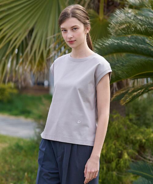 DRESSTERIOR（ドレステリア）の「【接触冷感／抗菌防臭／消臭】アイスクリアコットンフレンチスリーブT（Tシャツ/カットソー・レディース・ブラウン系その他/ブラック/ライトイエロー系/ベージュ/ダークグレー/ホワイト・38/36/34）」の20枚目の写真