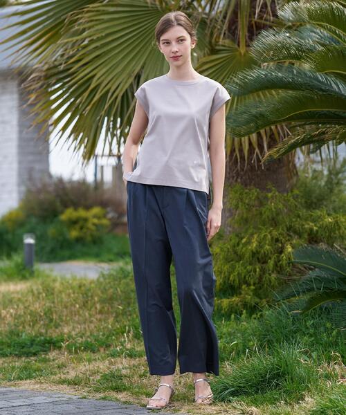 DRESSTERIOR（ドレステリア）の「【接触冷感／抗菌防臭／消臭】アイスクリアコットンフレンチスリーブT（Tシャツ/カットソー・レディース・ブラウン系その他/ブラック/ライトイエロー系/ベージュ/ダークグレー/ホワイト・38/36/34）」の21枚目の写真