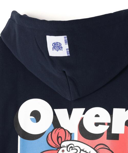 over print（オーバープリント）の「overprint/オーバープリント/PIZZA HOODIE（パーカー・レディース・ネイビー/ブラウン・M/XL/S/L）」の10枚目の写真
