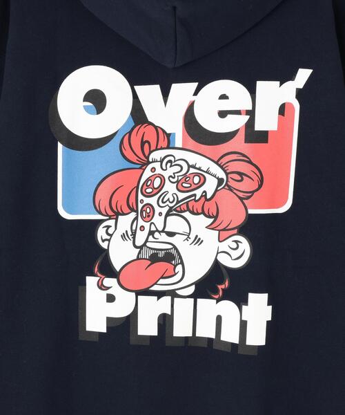 over print（オーバープリント）の「overprint/オーバープリント/PIZZA HOODIE（パーカー・レディース・ネイビー/ブラウン・M/XL/S/L）」の11枚目の写真