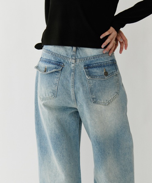 VION（ヴィオン）の「Straight Denim Pants / ストレートデニムパンツ（デニムパンツ・レディース・ブルー・S/M）」の11枚目の写真