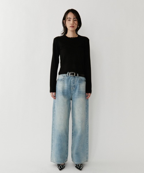 VION（ヴィオン）の「Straight Denim Pants / ストレートデニムパンツ（デニムパンツ・レディース・ブルー・S/M）」の14枚目の写真