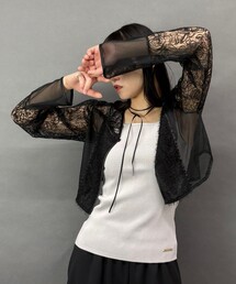 NICOLE white | レースｘフリンジブラウス(シャツ/ブラウス)