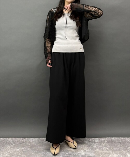 NICOLE white（ニコルホワイト）の「レースｘフリンジブラウス（シャツ/ブラウス・レディース・ブラック・FREE）」の8枚目の写真