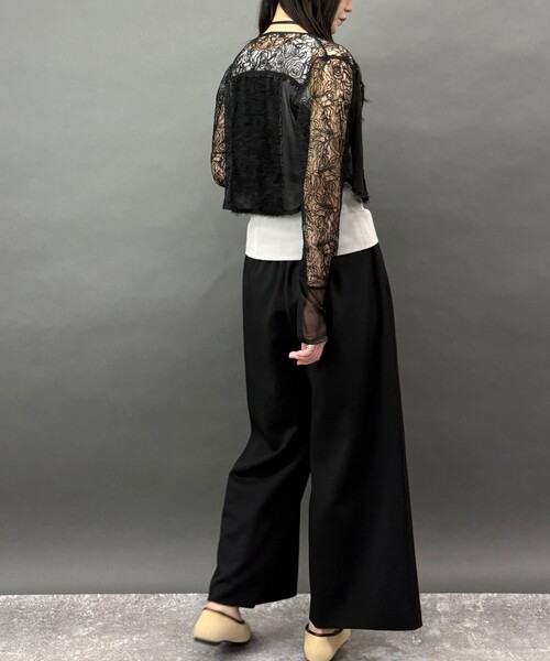 NICOLE white（ニコルホワイト）の「レースｘフリンジブラウス（シャツ/ブラウス・レディース・ブラック・FREE）」の12枚目の写真