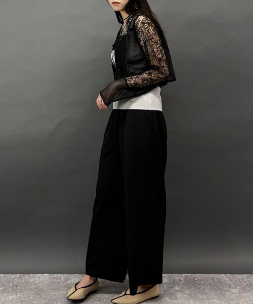 NICOLE white（ニコルホワイト）の「レースｘフリンジブラウス（シャツ/ブラウス・レディース・ブラック・FREE）」の15枚目の写真