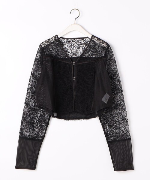 NICOLE white（ニコルホワイト）の「レースｘフリンジブラウス（シャツ/ブラウス・レディース・ブラック・FREE）」の17枚目の写真