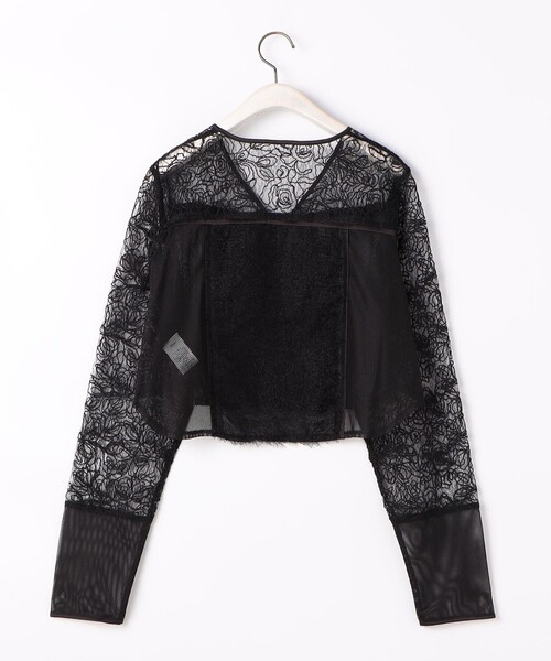 NICOLE white（ニコルホワイト）の「レースｘフリンジブラウス（シャツ/ブラウス・レディース・ブラック・FREE）」の18枚目の写真