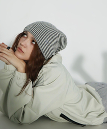 CHICKS（チックス）の「モダンウールストライプビーニーグレー（ニットキャップ/ビーニー）」