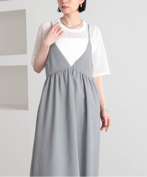 for/c(フォーシー)の「チドリキャミワンピース【サスティナブル】(ワンピース・レディース・ブラック×カーキ/ブラック×ホワイト・L/M)」の4枚目の写真